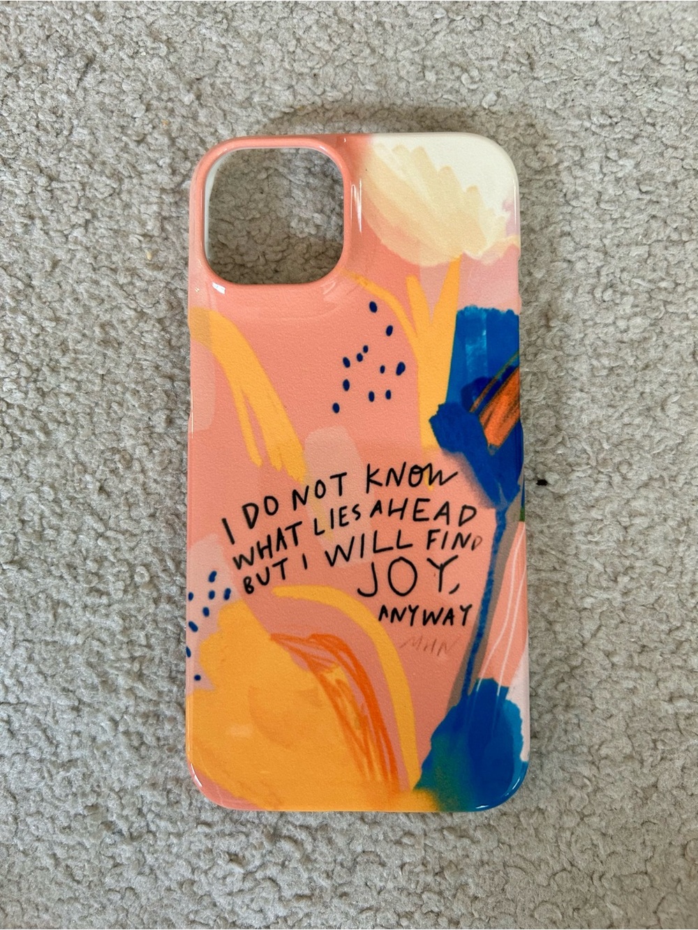 Society Six Abstract Floral iPhone Case with Inspirational Quote